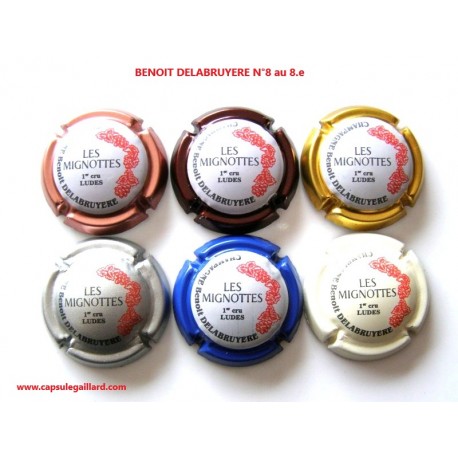 Série de 6 Capsules de champagne BENOIT DELABRUYERE N°8 au 8.e