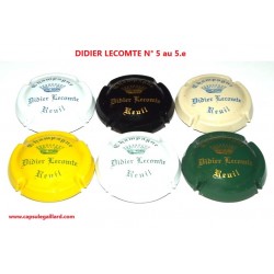 Série de 6 Capsules de champagne DIDIER LECOMTE N°5 au 5.e