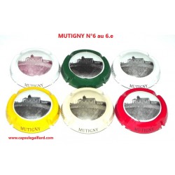 Série de 6 Capsules de champagne MUTIGNY  N°6 au 6.e