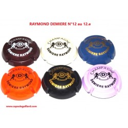 Série de 6 Capsules de champagne RAYMOND DEMIERE N°12 au 12.e
