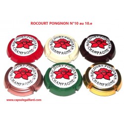Série de 6 Capsules de champagne ROCOURT PONGNAN N°10 au 10.e