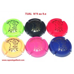 Série de 6 Capsules de champagne TUAL N°9 au 9.e