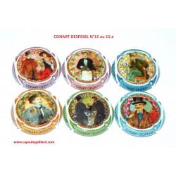 Série de 6 Capsules de champagne CONART DESPESEL N°15 au 15.e