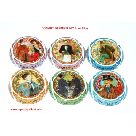 Série de 6 Capsules de champagne CONART DESPESEL N°15 au 15.e
