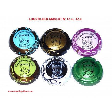 Série de 6 Capsules de champagne - COURTILLIER MARLOT N°12 au 12.e