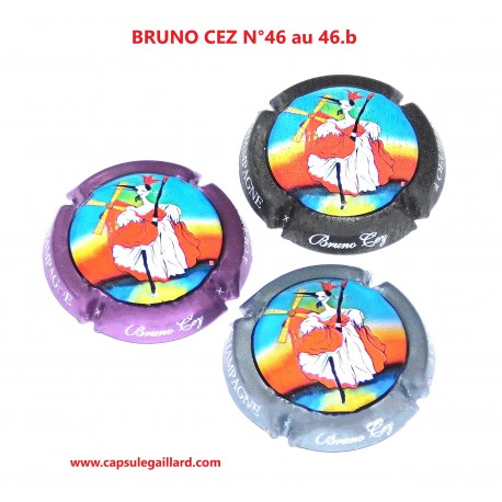 Série de 3 Capsules de champagne - CEZ BRUNO N°46 au 46.b