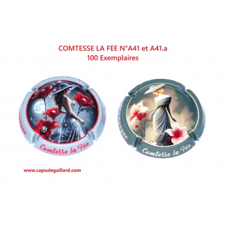 2 Capsules de champagne - COMTESSE LA FEE - N°A41 et A41.a - 100 Exemplaires
