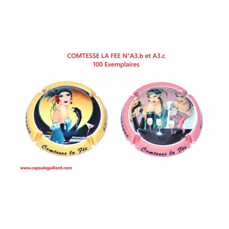 2 Capsules de champagne - COMTESSE LA FEE - A3.b et A3.c - 100 Exemplaires