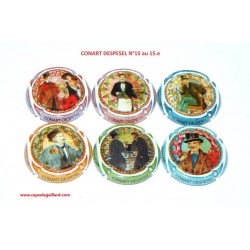Série de 6 Capsules de champagne - CONART DESPESEL N°15 au 15.e