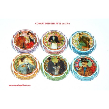 Série de 6 Capsules de champagne - CONART DESPESEL N°15 au 15.e