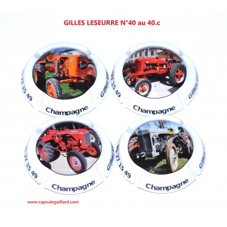 Série de 4 Capsules de champagne - GILLES LESEURRE N°40 au 40.c