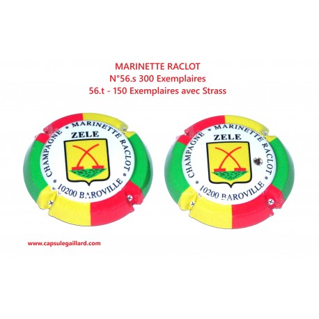 2 Capsules de champagne MARINETTE RACLOT 56.S et 56.T