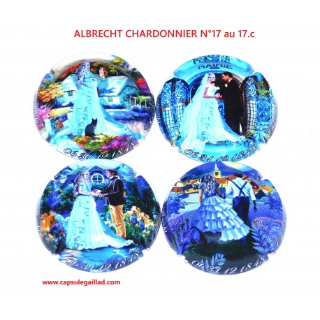 Série de 4 Capsules de champagne - ALBRECHT CHARDONNIER N°17 au 17.c