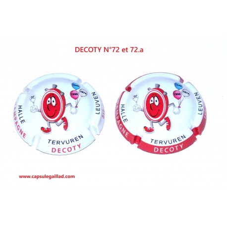 2 Capsules de champagne DECOTY N°72 et 72.a