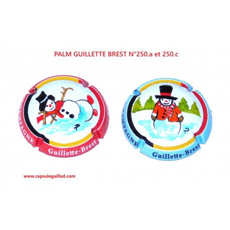 2 Capsules de champagne PALM  GUILLETTE BREST N°250.a et 250.c