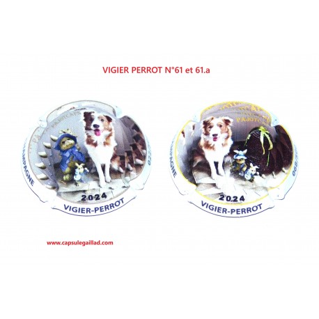 2 Capsules de champagne VIGIER PERROT N°61 et 61.a