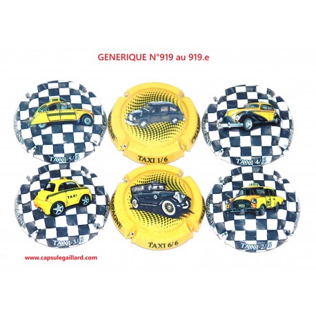 Série de 6 Capsules de champagne - GENERIQUE  N°919 au 919.e