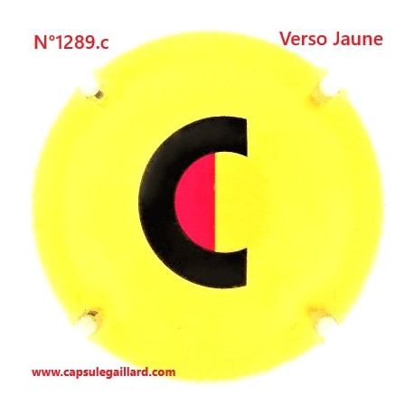 N°1289.c - Capsule de champagne - GENERIQUE - Verso Jaune