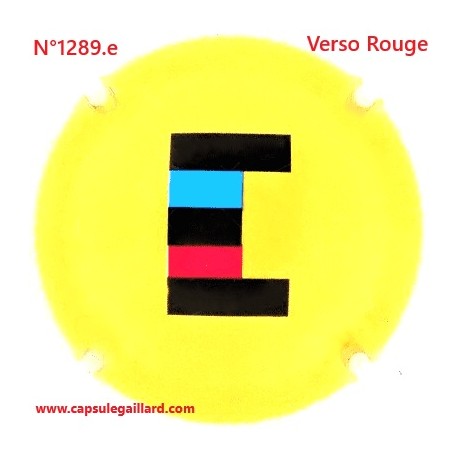 N°1289.e - Capsule de champagne - GENERIQUE - Verso Rouge