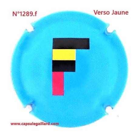 N°1289.f - Capsule de champagne - GENERIQUE - Verso Jaune