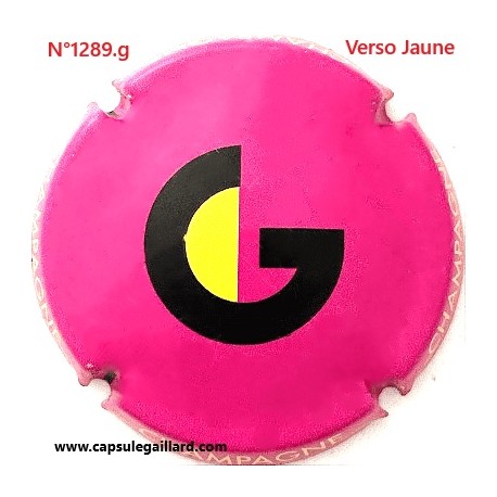 N°1289.g- Capsule de champagne - GENERIQUE - Verso Jaune