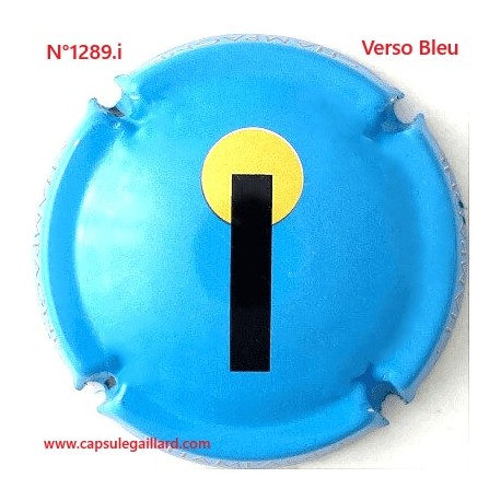 N°1289.i- Capsule de champagne - GENERIQUE - Verso Bleu