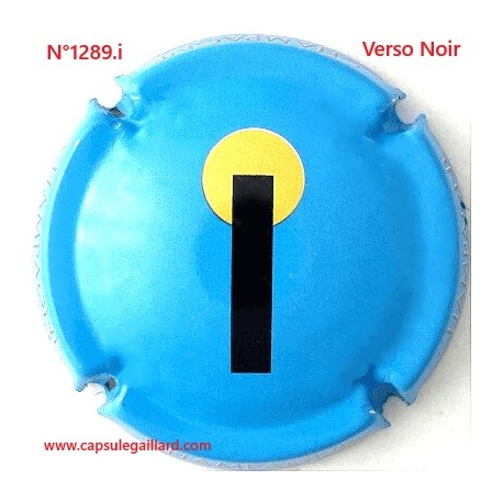 N°1289.i- Capsule de champagne - GENERIQUE - Verso Noir