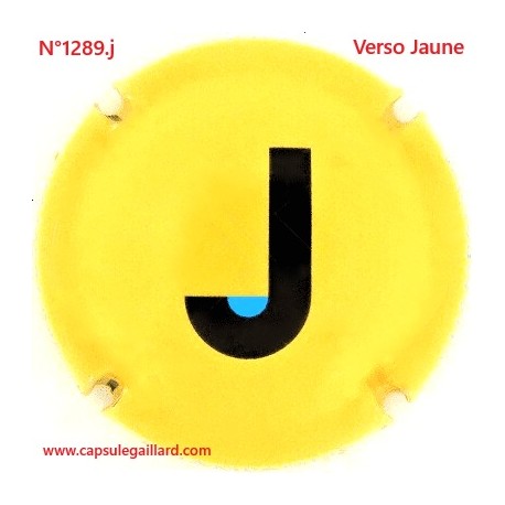 N°1289.j- Capsule de champagne - GENERIQUE - Verso Jaune