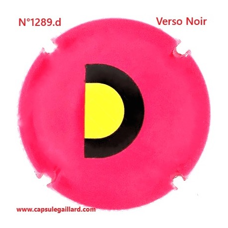 N°1289.d- Capsule de champagne - GENERIQUE - Verso Noir