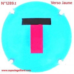 N°1289.t- Capsule de champagne - GENERIQUE - Verso Jaune