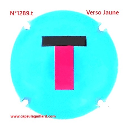 N°1289.t- Capsule de champagne - GENERIQUE - Verso Jaune