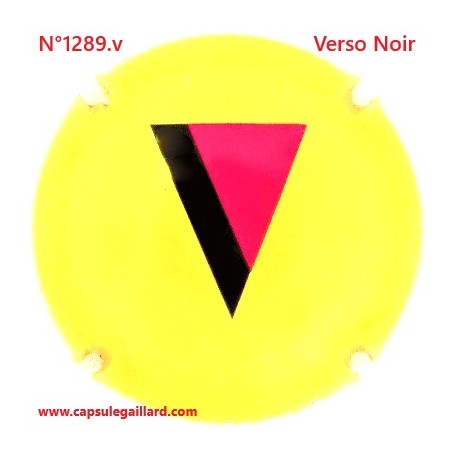 N°1289.u- Capsule de champagne - GENERIQUE - Verso Noir