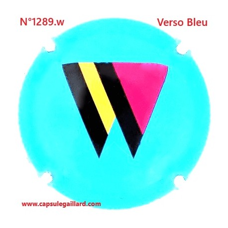 N°1289.w- Capsule de champagne - GENERIQUE - Verso Bleu