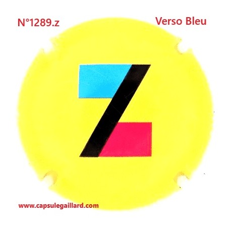 N°1289.z- Capsule de champagne - GENERIQUE - Verso Bleu