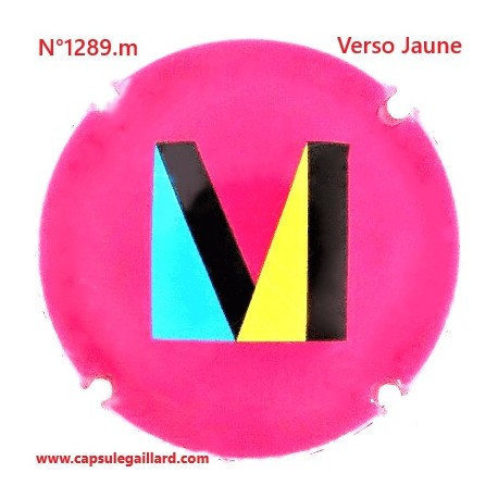 N°1289.m- Capsule de champagne - GENERIQUE - Verso Jaune