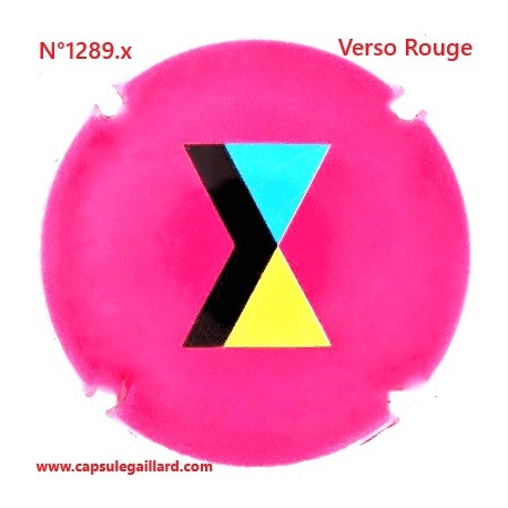 N°1289.x- Capsule de champagne - GENERIQUE - Verso Rouge