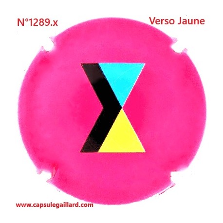N°1289.x- Capsule de champagne - GENERIQUE - Verso Jaune