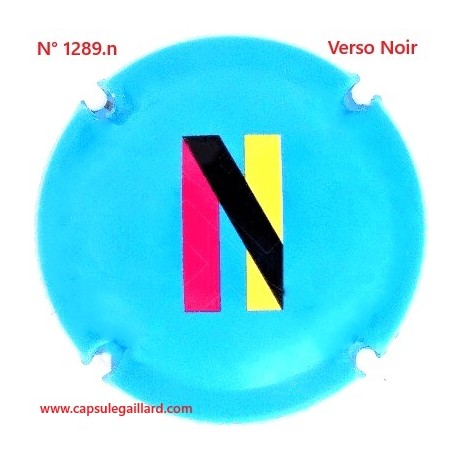 N°1289.n- Capsule de champagne - GENERIQUE - Verso nOIR