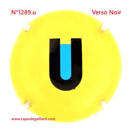 N°1289.u- Capsule de champagne - GENERIQUE - Verso Noir