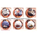 Série de 6 Capsules de champagne - PASCAL MANCHIN Collection Pompiers 7 AU 12