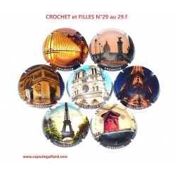 Série de 6 Capsules de champagne - CROCHET et FILLES N°29 au 29.f