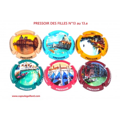 Série de 6 Capsules de champagne - CROCHET et FILLES N°13 au 13.e