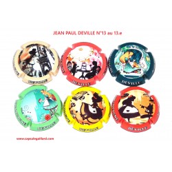 Série de 6 Capsules de champagne - JEAN PAUL DEVILLE N°13 au 13.e