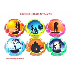 Série de 6 Capsules de champagne - CROCHET et FILLES N°19 au 19.e