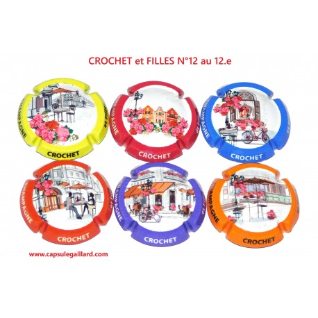 Série de 6 Capsules de champagne - CROCHET et FILLES N°12 au 12.e