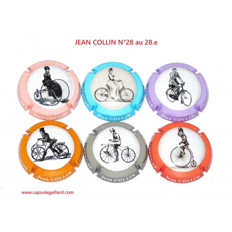 Série de 6 Capsules de champagne - JEAN COLLIN N°28 au 28.e