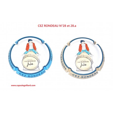 2 Capsules de champagne - CEZ RONDEAU N°28 et 28.a