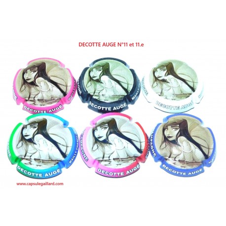 SERIE DE 6 CAPSULES DE CHAMPAGNE - DECOTTE AUGE N°11 et 11.e