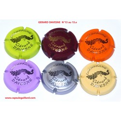 SERIE DE 6  CAPSULES DE CHAMPAGNE - GERARD DAVESNE N°13 au 13.e