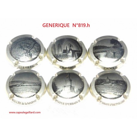 NEWS - SERIE DE 6 CAPSULES DE CHAMPAGNE - GENERIQUE "Leccio"